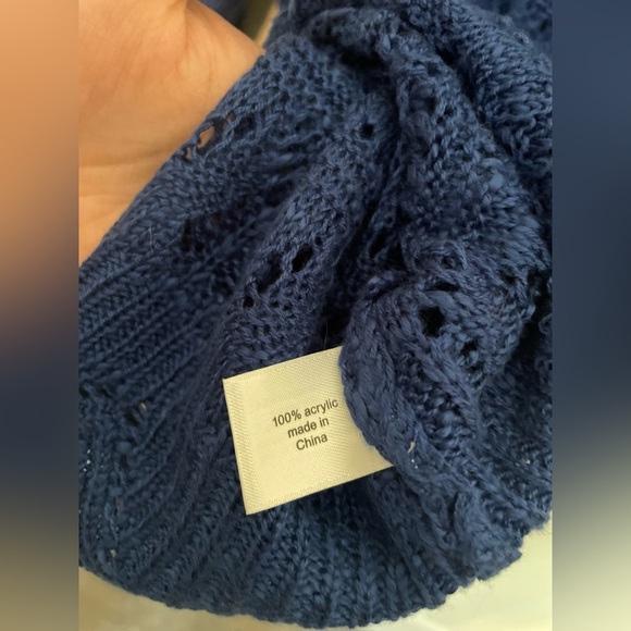 NWT Plus Size Lane Bryant Crochet Knit Sweater Royal Blue, 22W/24W, Beach Vacay - Picture 10 of 10